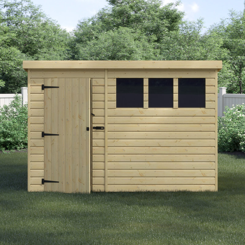 WFX Utility 10 Ft. W x 8 Ft. D Solid Wood Garden Shed & Reviews Wayfair.co.uk